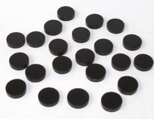 100 Spielchips, Roulette-Spielmarken, Zählchips aus Holz, schwarz (25 x 7 mm)
