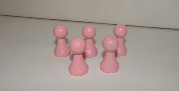 100 Stück Halmakegel aus Holz (27 mm), rosa pastell