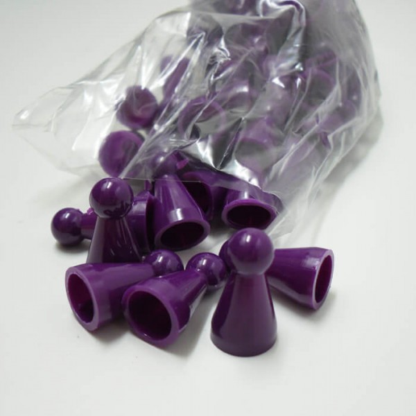 100 Stück Halmakegel aus Kunststoff (25 mm), lila