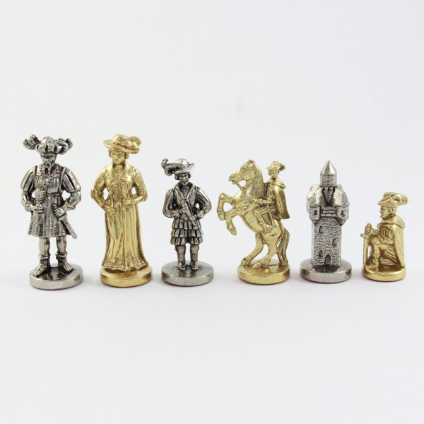 Schachfiguren aus Metall "Landsknecht", (K89)