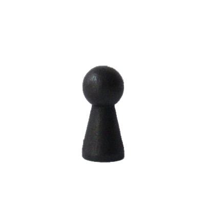 Halmakegel , Spielfigur "Groß" aus Holz (40 mm), schwarz