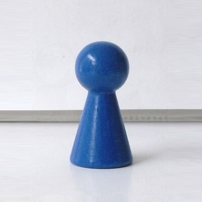Figurenkegel , Spielfigur "Titan", Halmakegel aus Holz (60 mm), blau