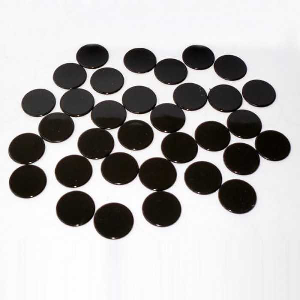 100 Roulette-Spielmarken, Spielchips, Zählchips aus Kunststoff schwarz (22 mm)