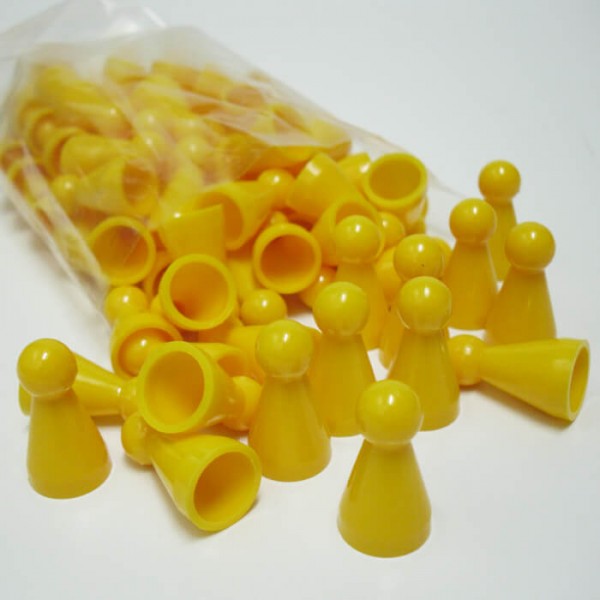 100 Stück Halmakegel aus Kunststoff (25 mm), gelb