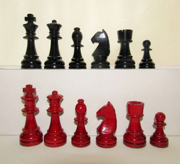 Klassische Schachfiguren Buchsbaum poliert