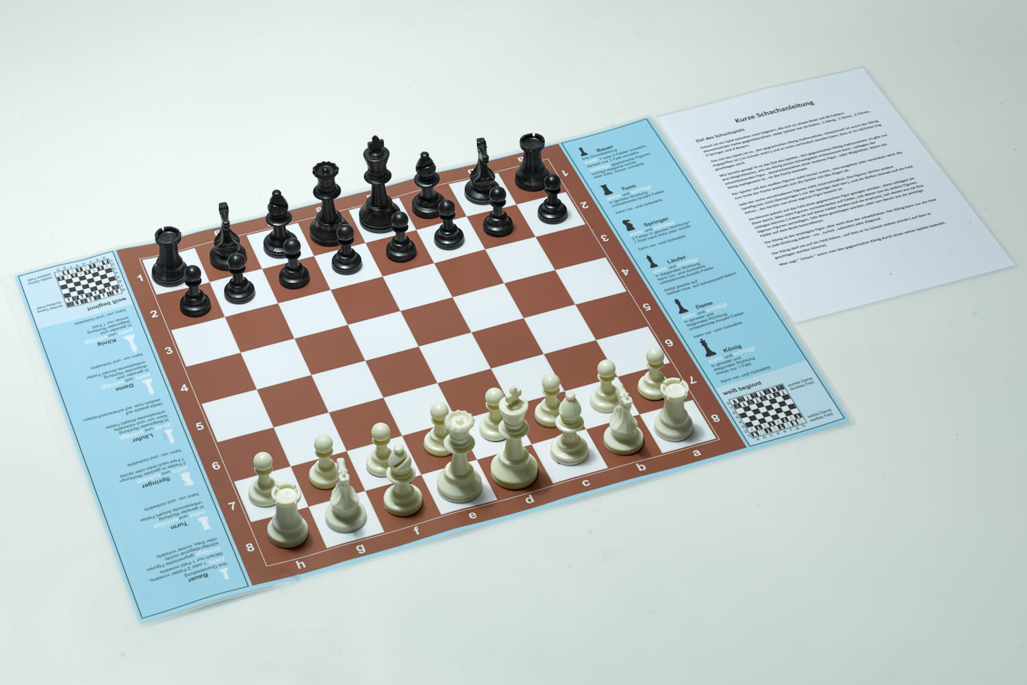 Schachspiel Schach für Anfänger Lernschach 30x42 cm Hammerpreis Schach- und Gesellschaftspiele
