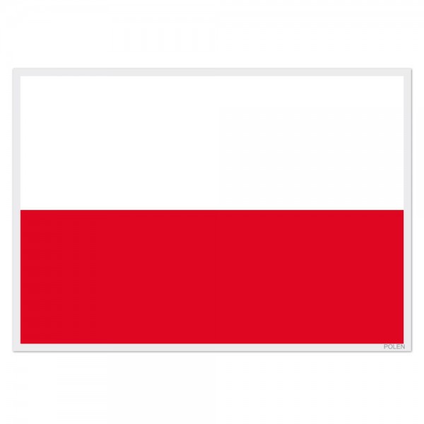 Selbsthaftende Flagge - Polen (A3)