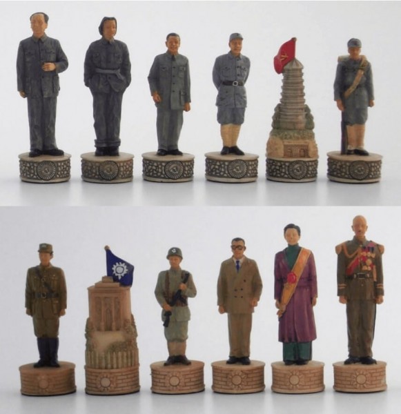 Schachfiguren Mao vs. Chinesische Kulturrevolution