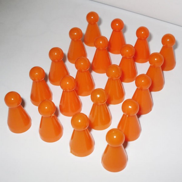 100 Stück Halmakegel aus Kunststoff (25 mm), orange