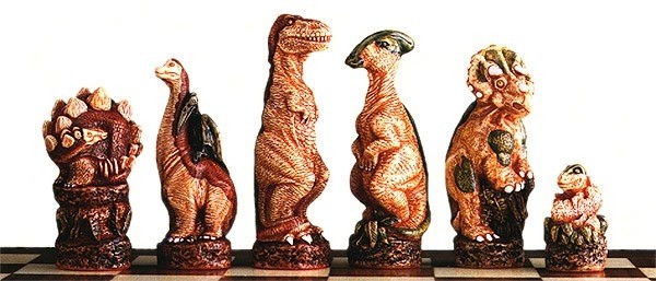 Dinosaurier Schachfiguren a164s
